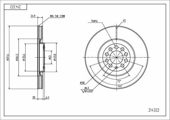 Brake Disc (214 322)