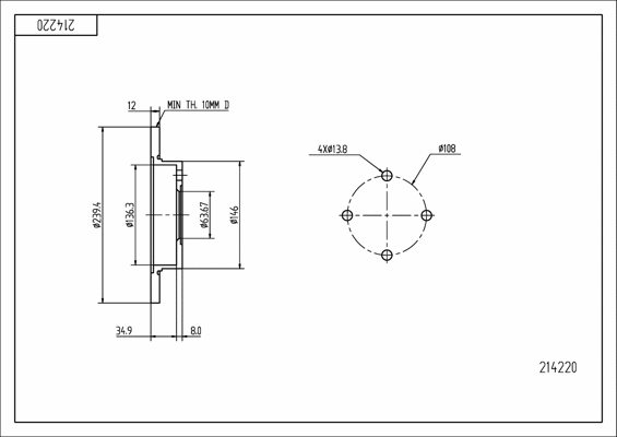 Brake Disc (214 220)