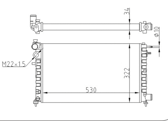 Radiator, engine cooling (601 698)