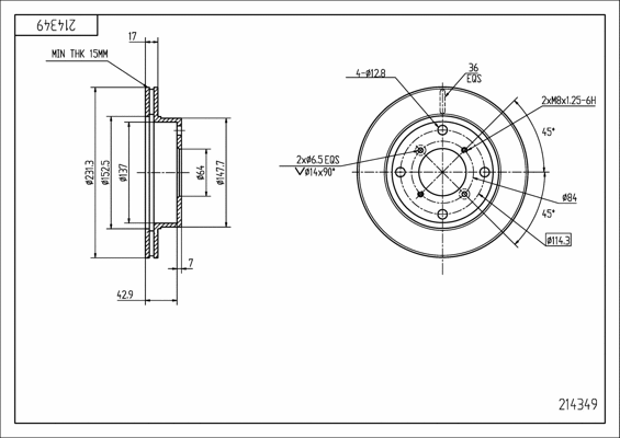 Brake Disc (214 349)