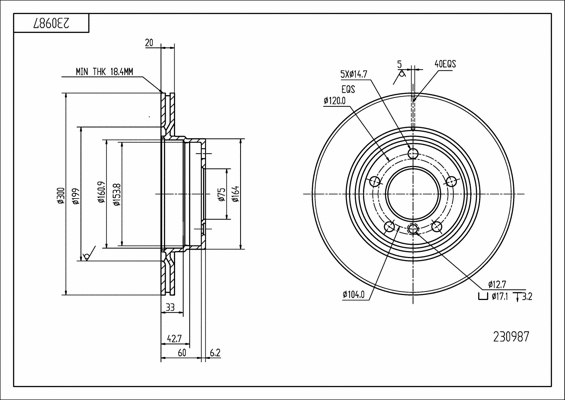 Brake Disc (230 987)