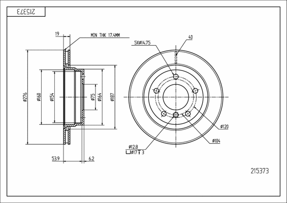 Brake Disc (215 373)