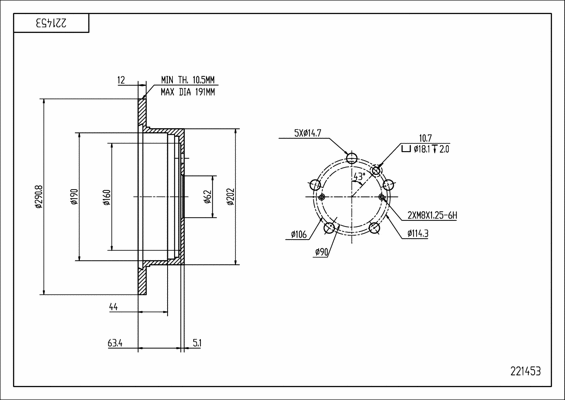 Brake Disc (221 453)