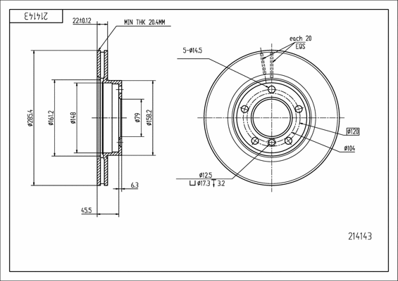 Brake Disc (214 143)