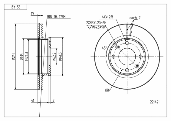 Brake Disc (221 421)