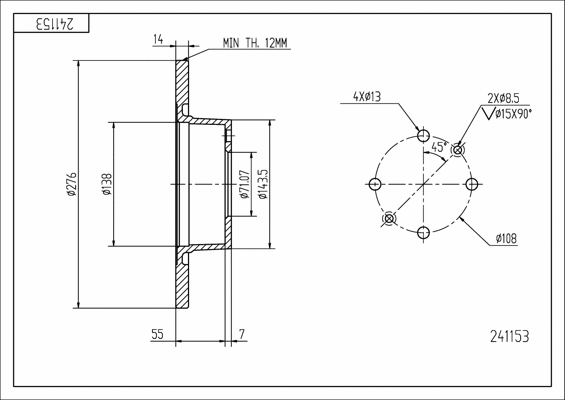Brake Disc (241 153)