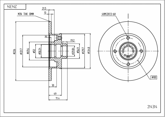 Brake Disc (214 314)