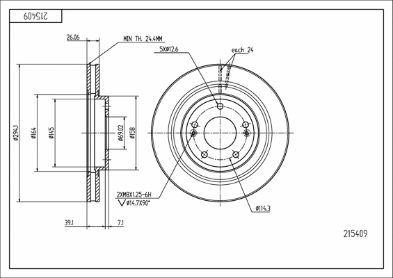 Brake Disc (215 409)