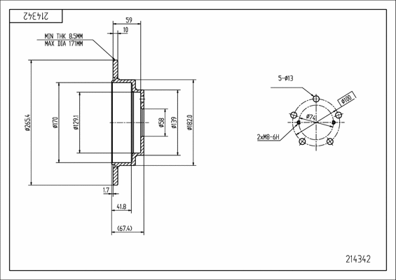 Brake Disc (214 342)