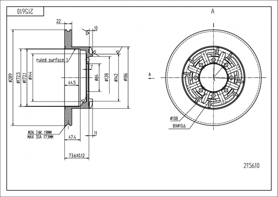 Brake Disc (215 610)