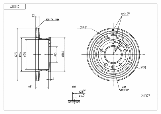 Brake Disc (214 327)