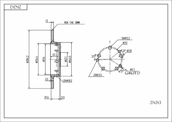Brake Disc (214 243)
