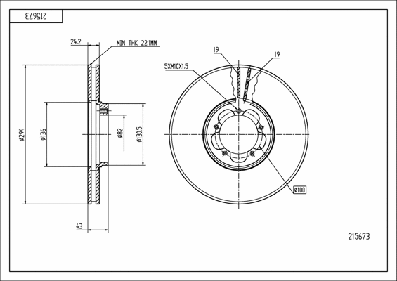 Brake Disc (215 673)