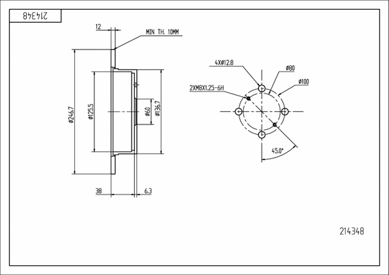 Brake Disc (214 348)