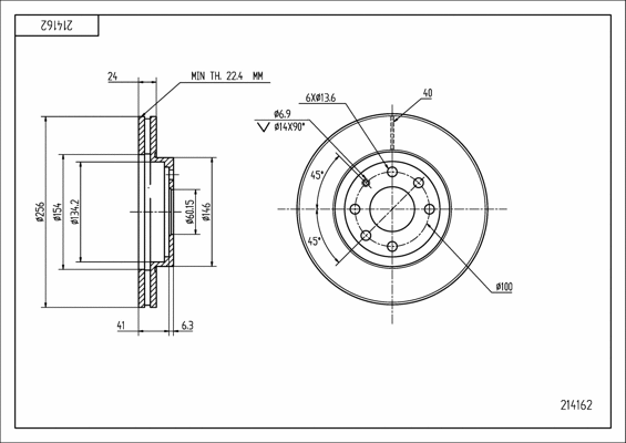 Brake Disc (214 162)
