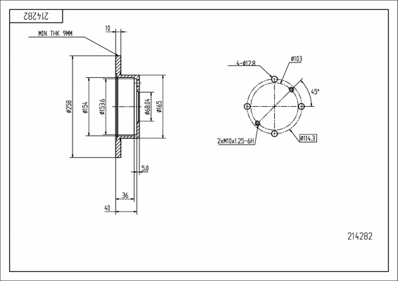 Brake Disc (214 282)