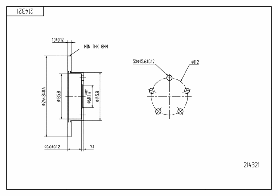 Brake Disc (214 321)