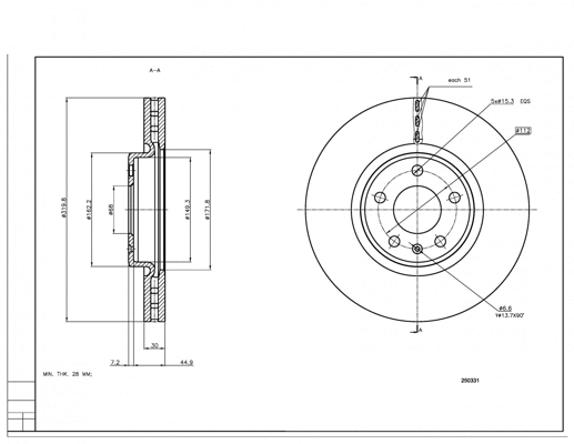 Brake Disc (250 331)