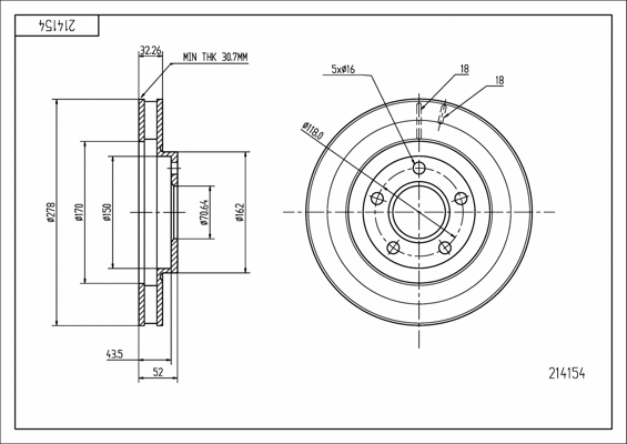 Brake Disc (214 154)