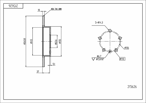 Brake Disc (215 626)