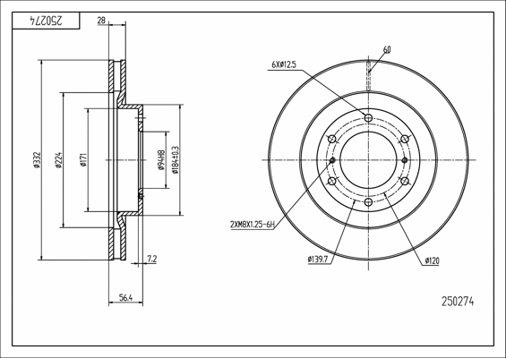Brake Disc (250 274)