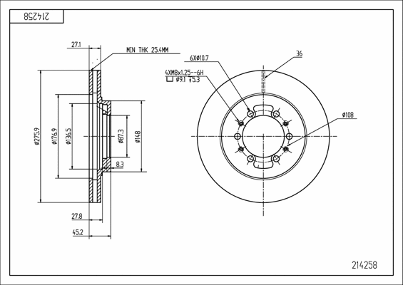 Brake Disc (214 258)