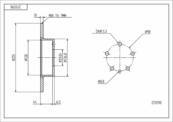Brake Disc (215 590)