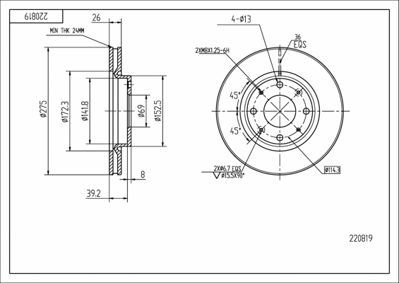 Brake Disc (220 819)