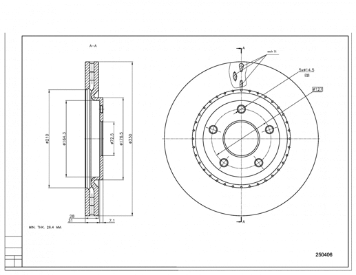 Brake Disc (250 406)
