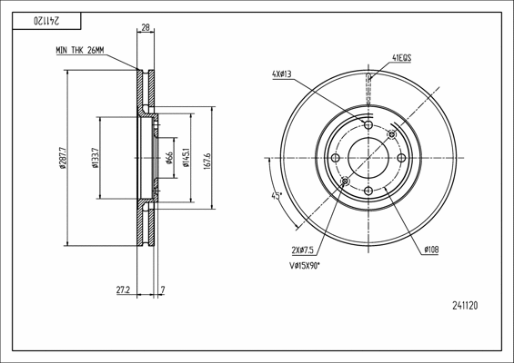 Brake Disc (241 120)