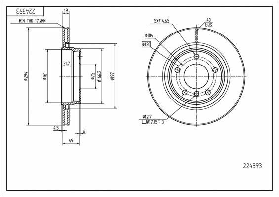 Brake Disc (224 393)