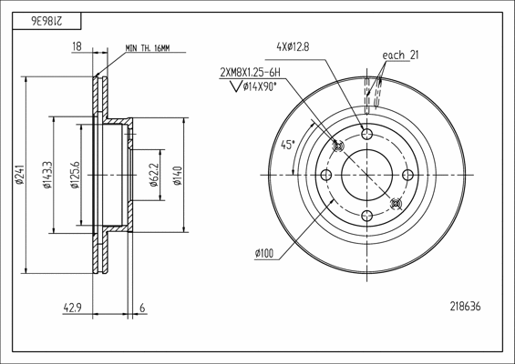 Brake Disc (218 636)