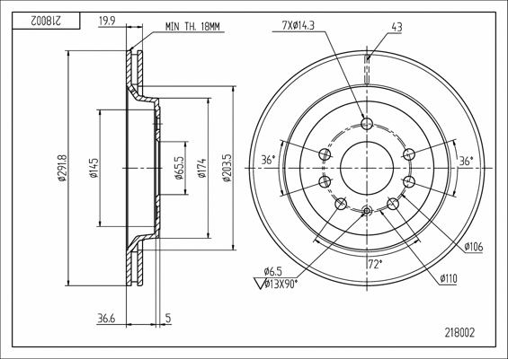 Brake Disc (218 002)