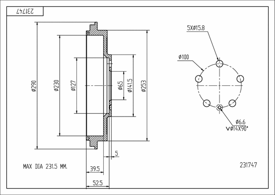 Brake Drum (231 747)