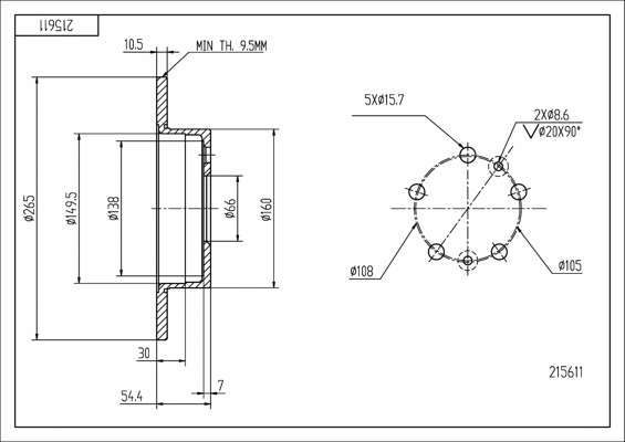 Brake Disc (215 611)