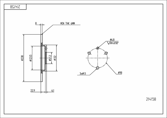 Brake Disc (214 158)