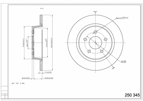 Brake Disc (250 345)