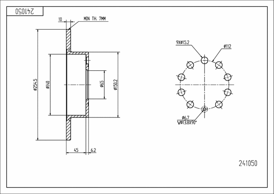 Brake Disc (241 050)