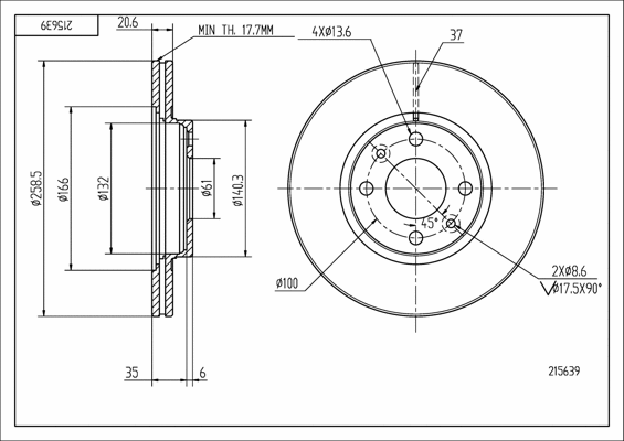 Brake Disc (215 639)