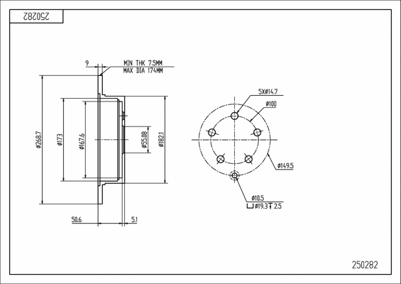 Brake Disc (250 282)