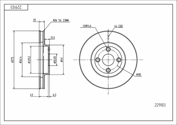 Brake Disc (229 103)