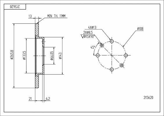 Brake Disc (215 620)