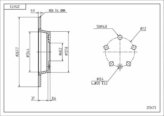 Brake Disc (215 473)