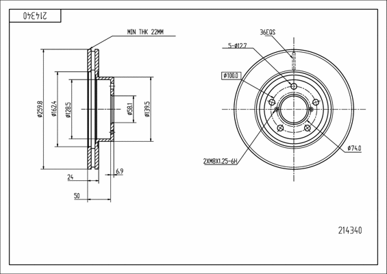 Brake Disc (214 340)