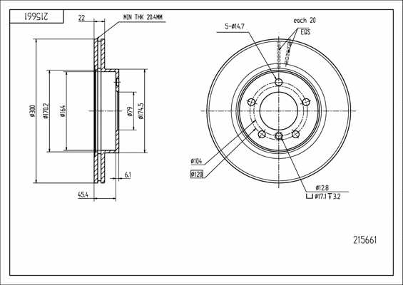 Brake Disc (215 661)