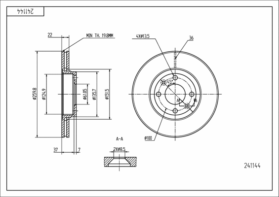 Brake Disc (241 144)