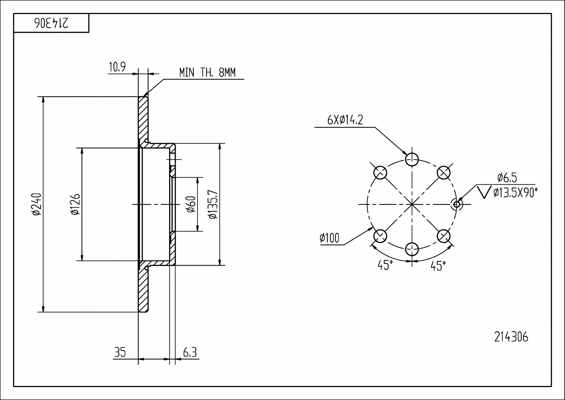 Brake Disc (214 306)