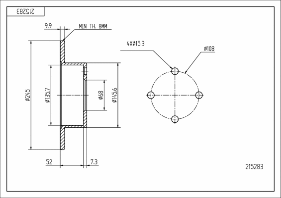 Brake Disc (215 283)
