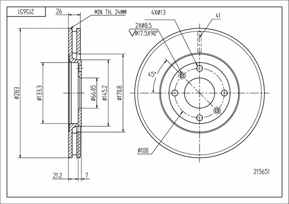Brake Disc (215 651)