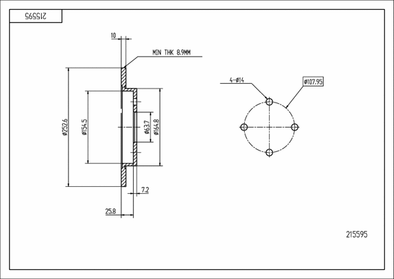 Brake Disc (215 595)